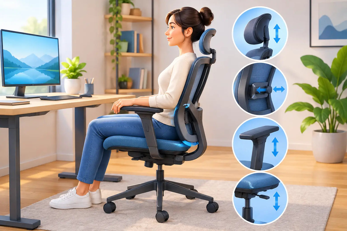Regolazione della sedia ergonomica per giornate lavorative più piacevoli
