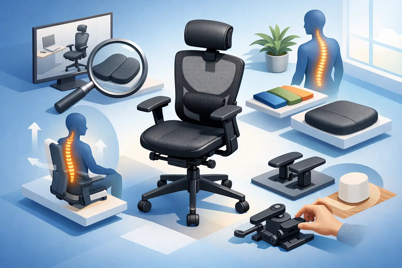 Sådan vælger du en ergonomisk kontorstol