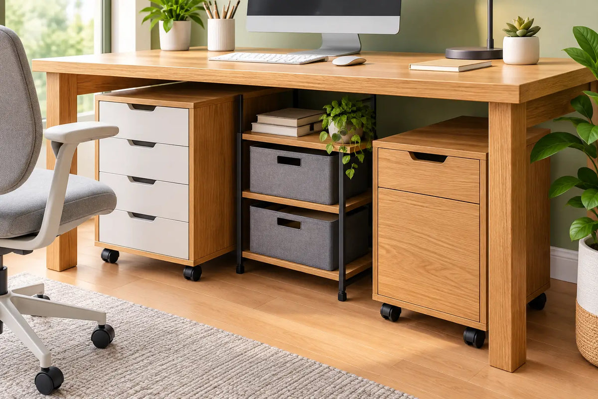 Best Underdesk Storage Solutions for Oak Desks