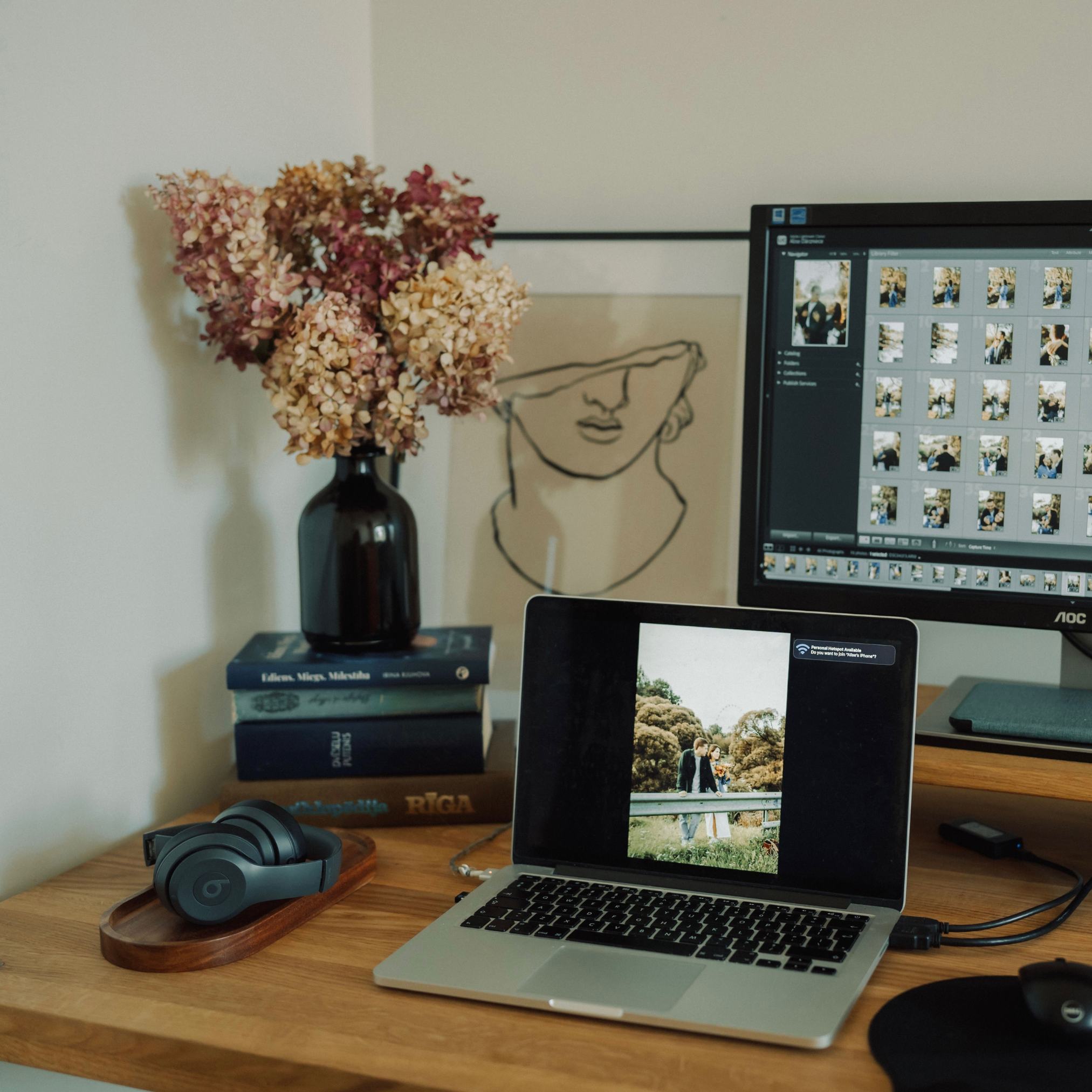 OAKO desk #Solid Wood Combo_Golden Crust ā White