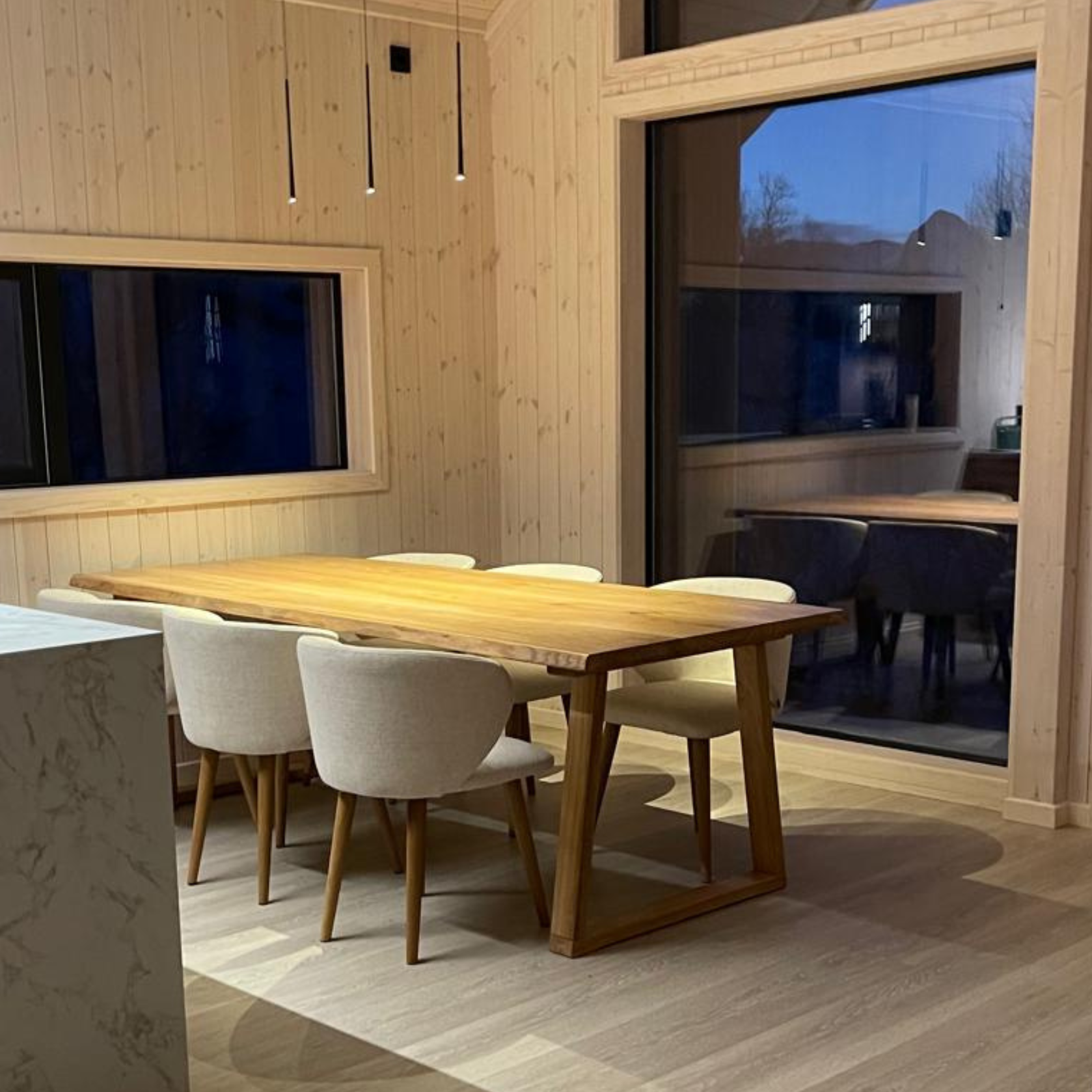 Natural Massive Oak Dining Table