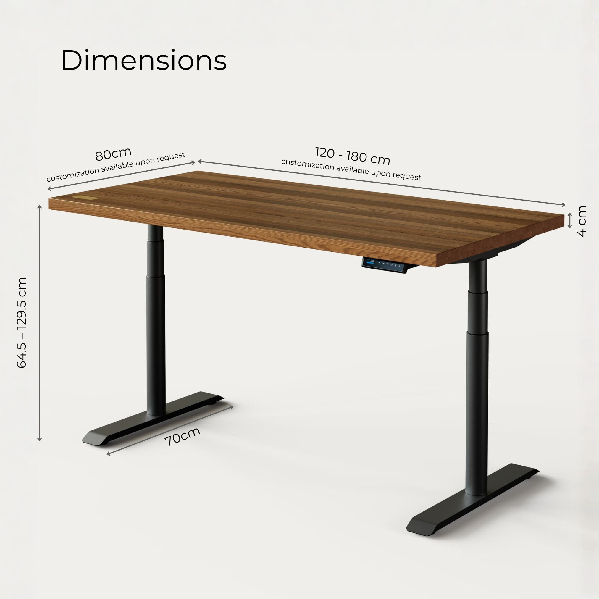 OAKO desk #Solid Wood Combo_Mahogany ā Black