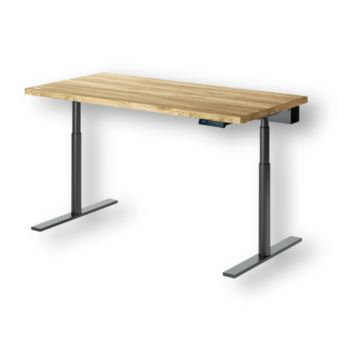 OAKO desk #Solid Wood Combo_Golden Crust — Black