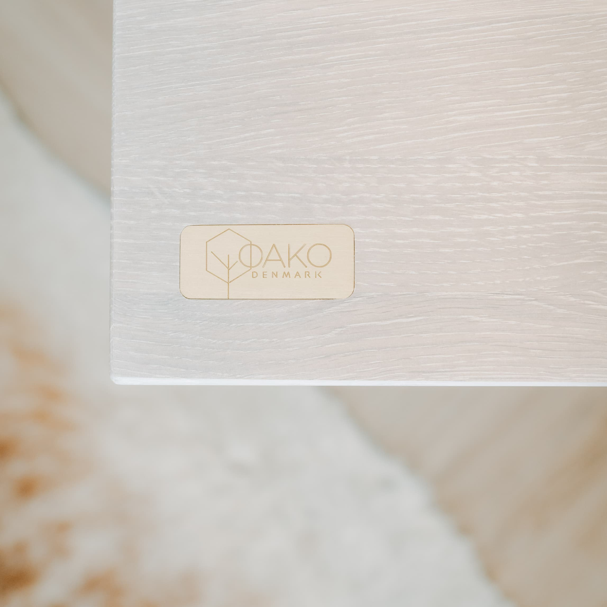 OAKO desk #Solid Wood Combo_White Mist ā White