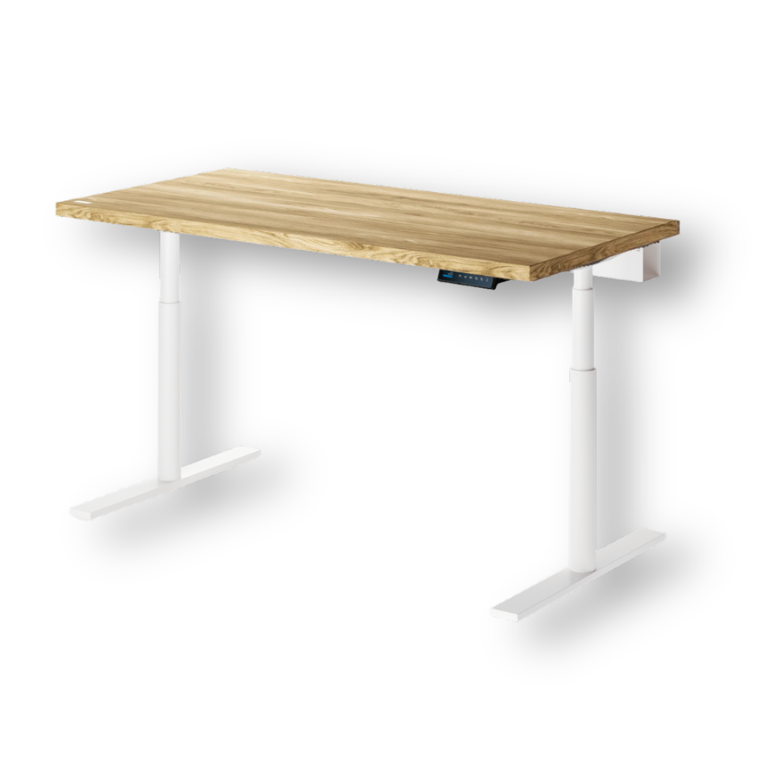 OAKO desk #Solid Wood Combo_Golden Crust — White