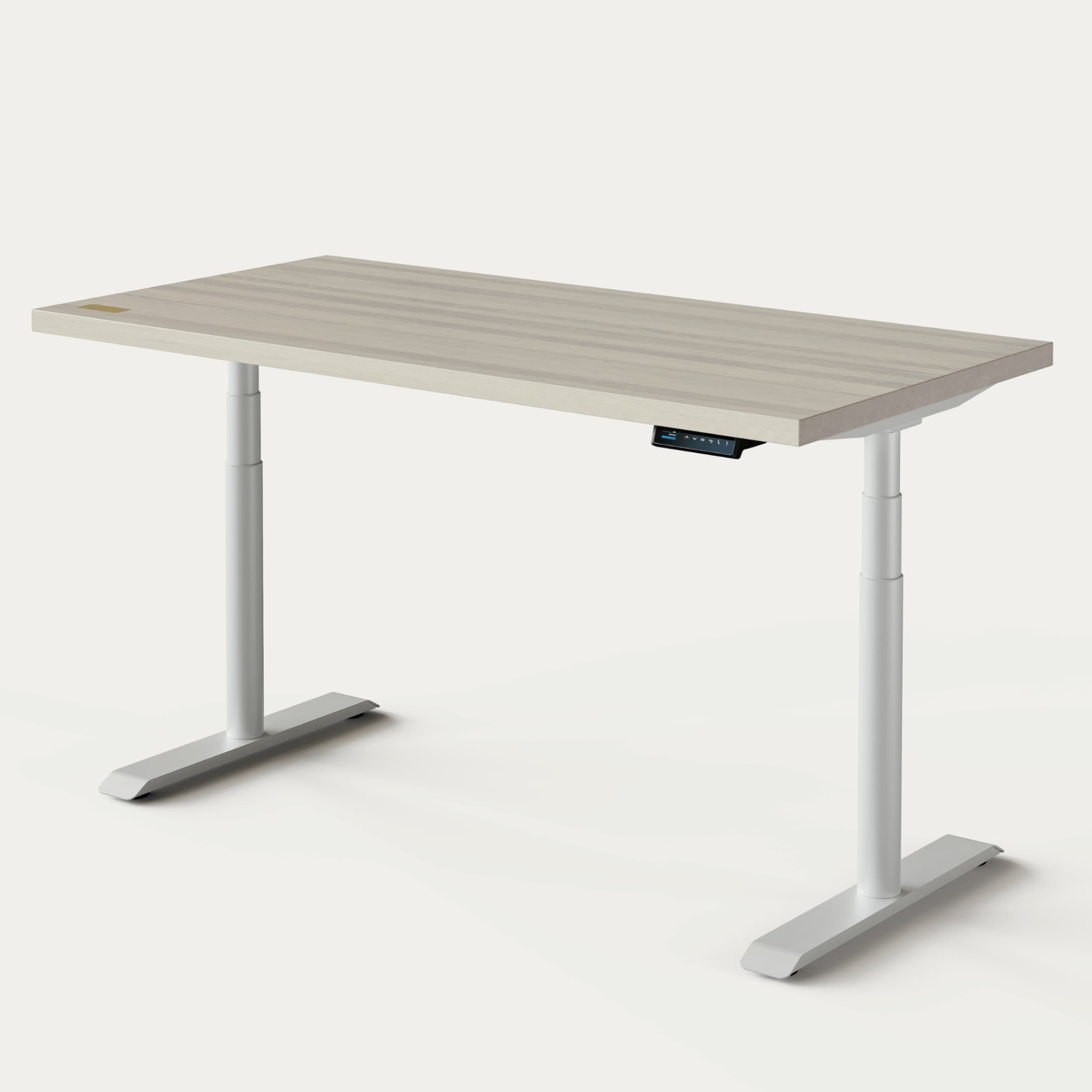 OAKO desk #Solid Wood Combo_White Mist ā White