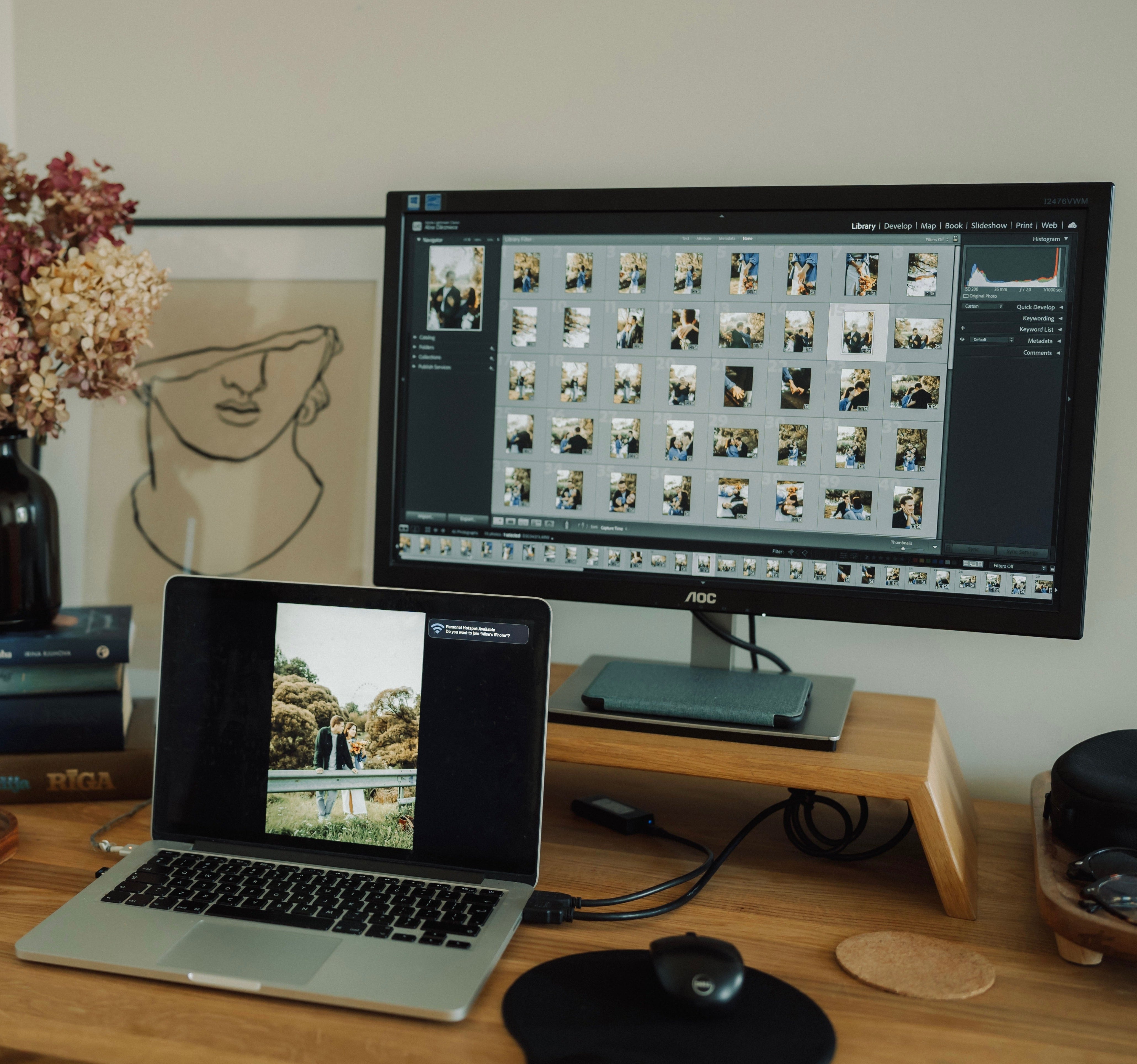 OAKO desk #Solid Wood Combo_Golden Crust — Black