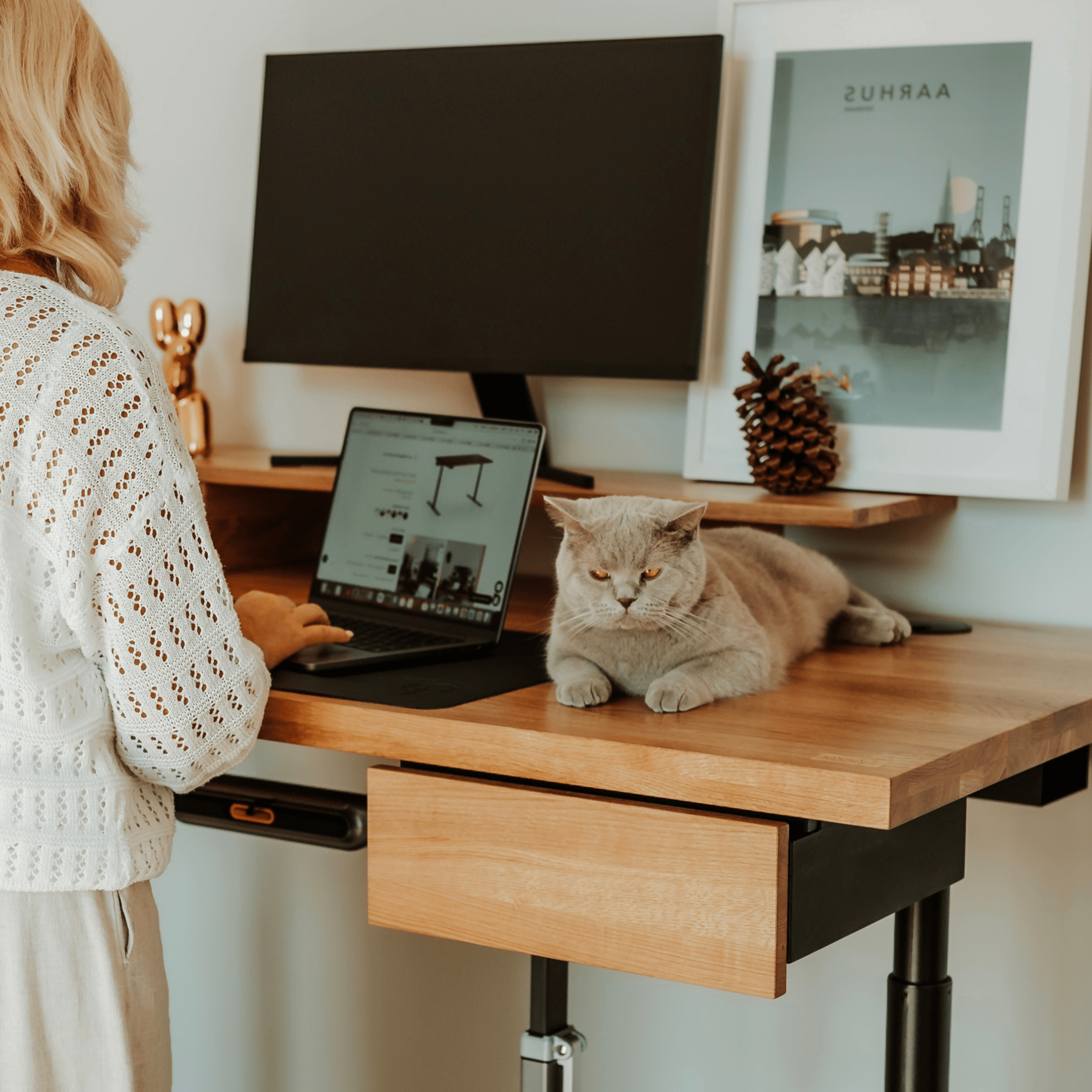 Wooden Standing Desk | Premium Standing Desk | OAKO Denmark