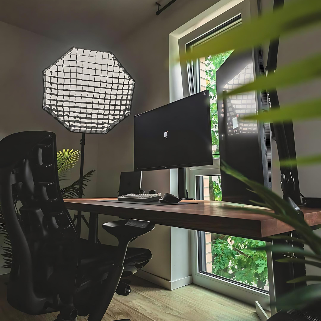 OAKO desk #Solid Wood Combo_Mahogany — Black