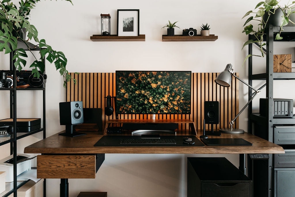 OAKO bureau #Alive Wood Combo_Terra - Zwart