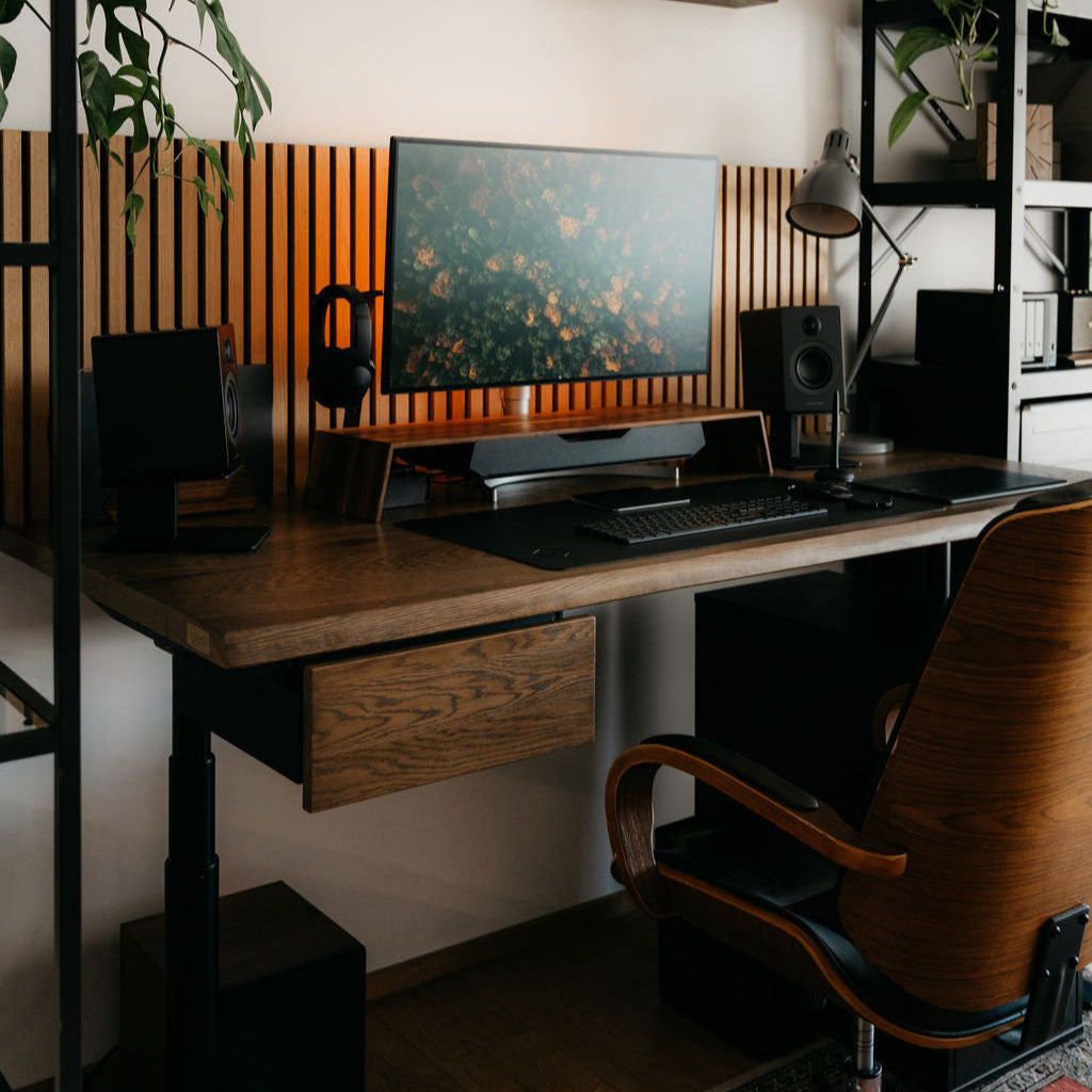 OAKO desk #Alive Wood Combo_Terra - Black