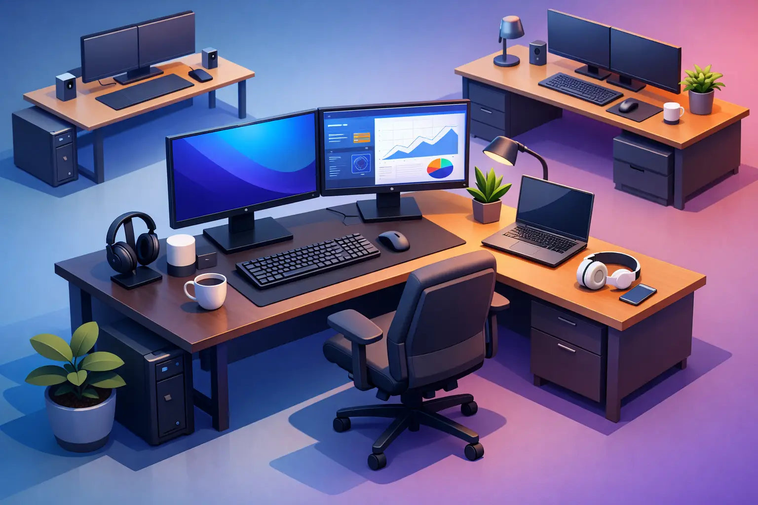 What Desk Size for Dual Monitors Works Best?