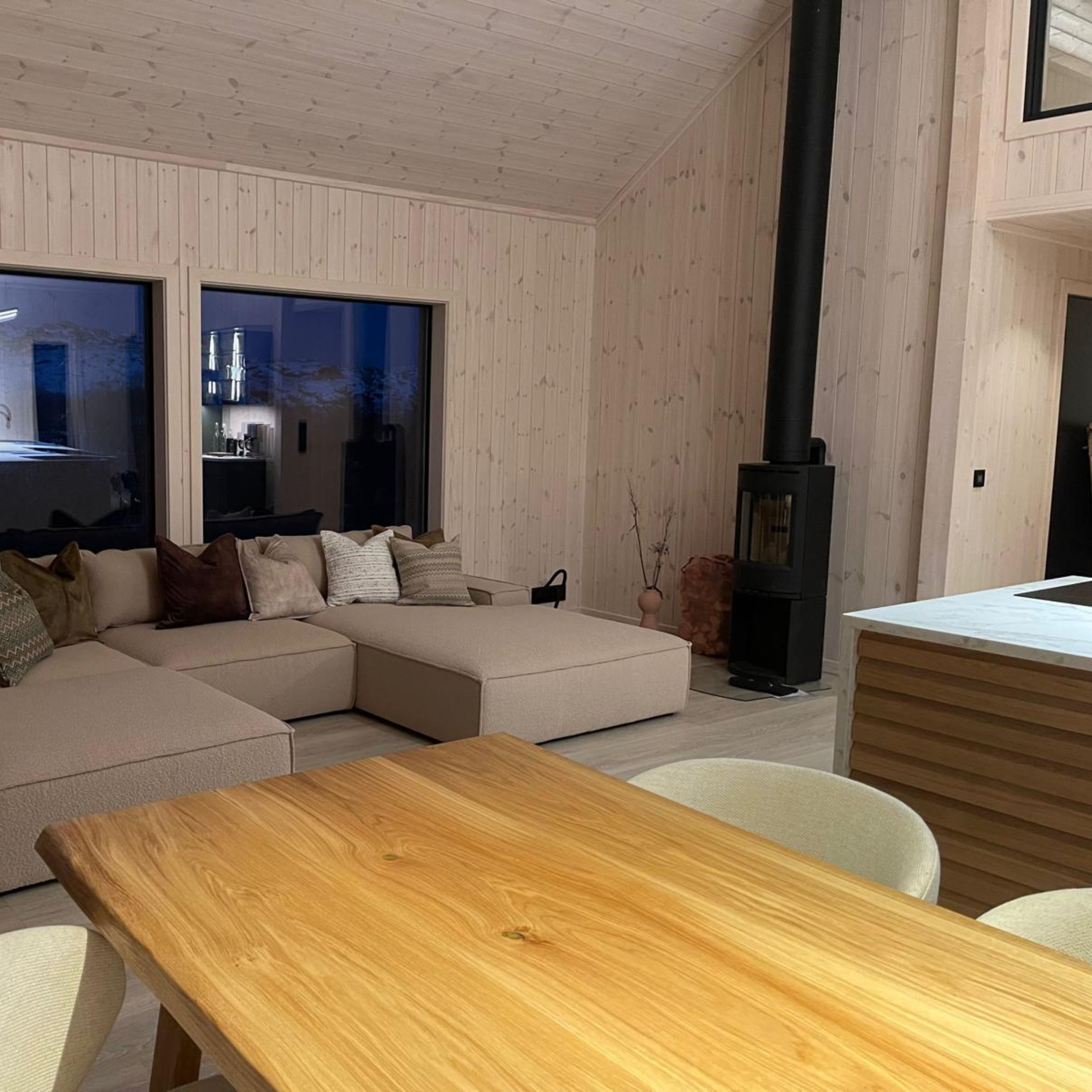 Natural Massive Oak Dining Table