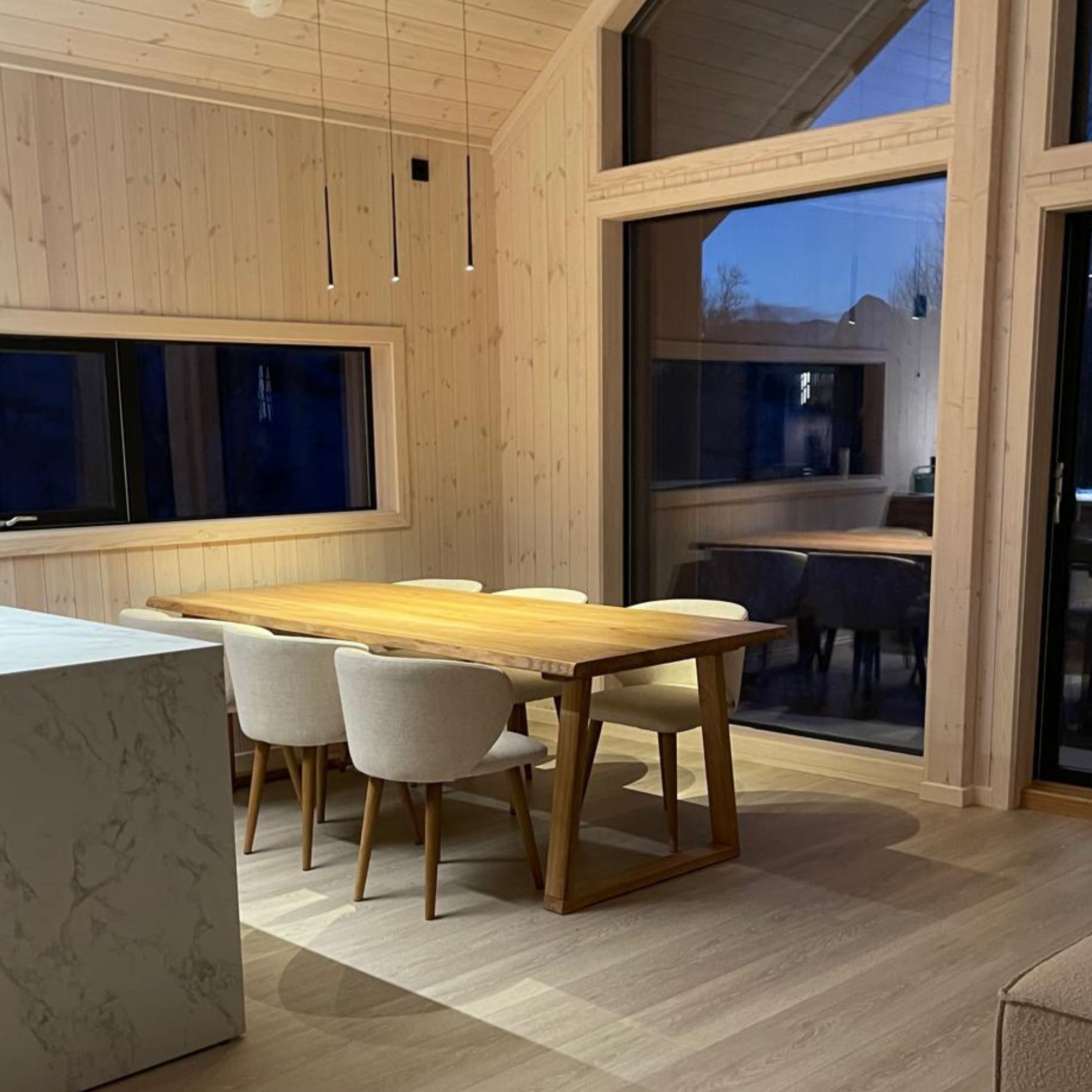 Natural Massive Oak Dining Table