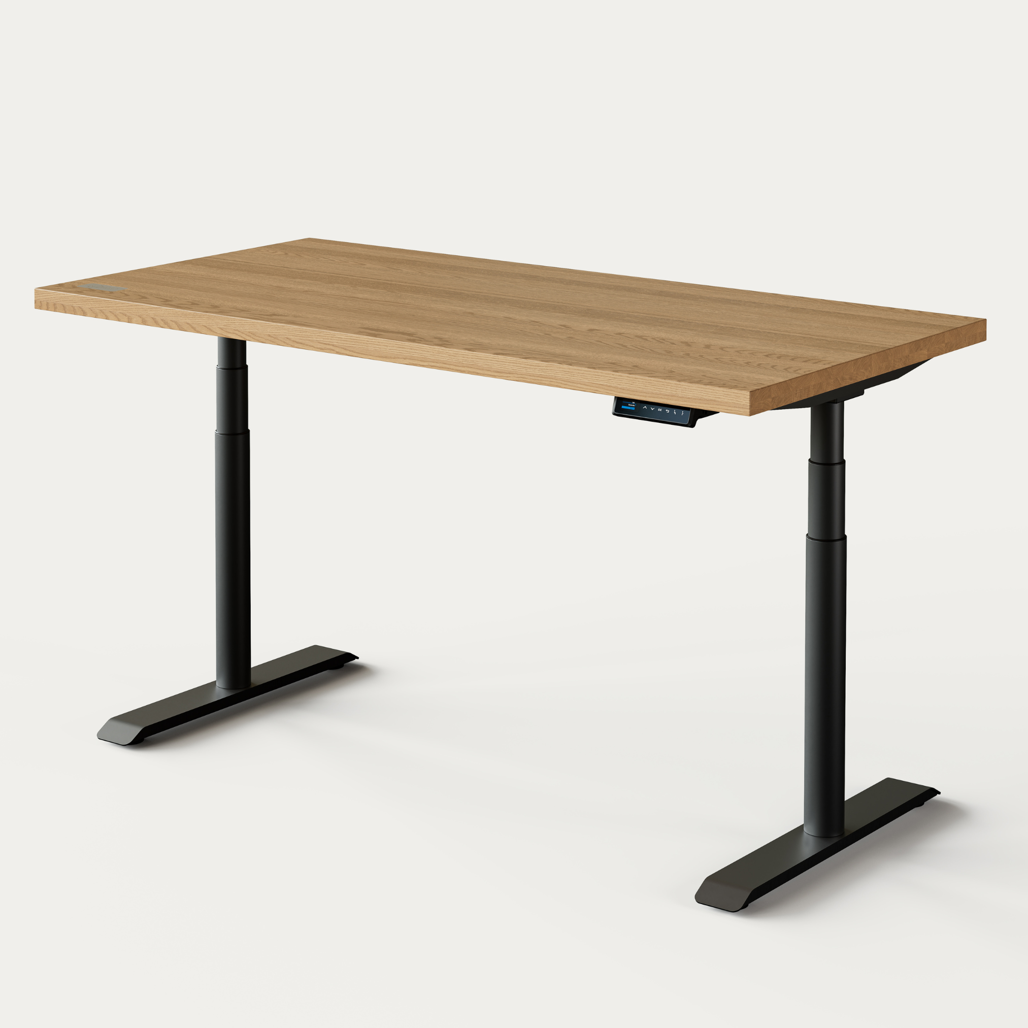 OAKO desk #Solid Wood Combo_Golden Crust — Black