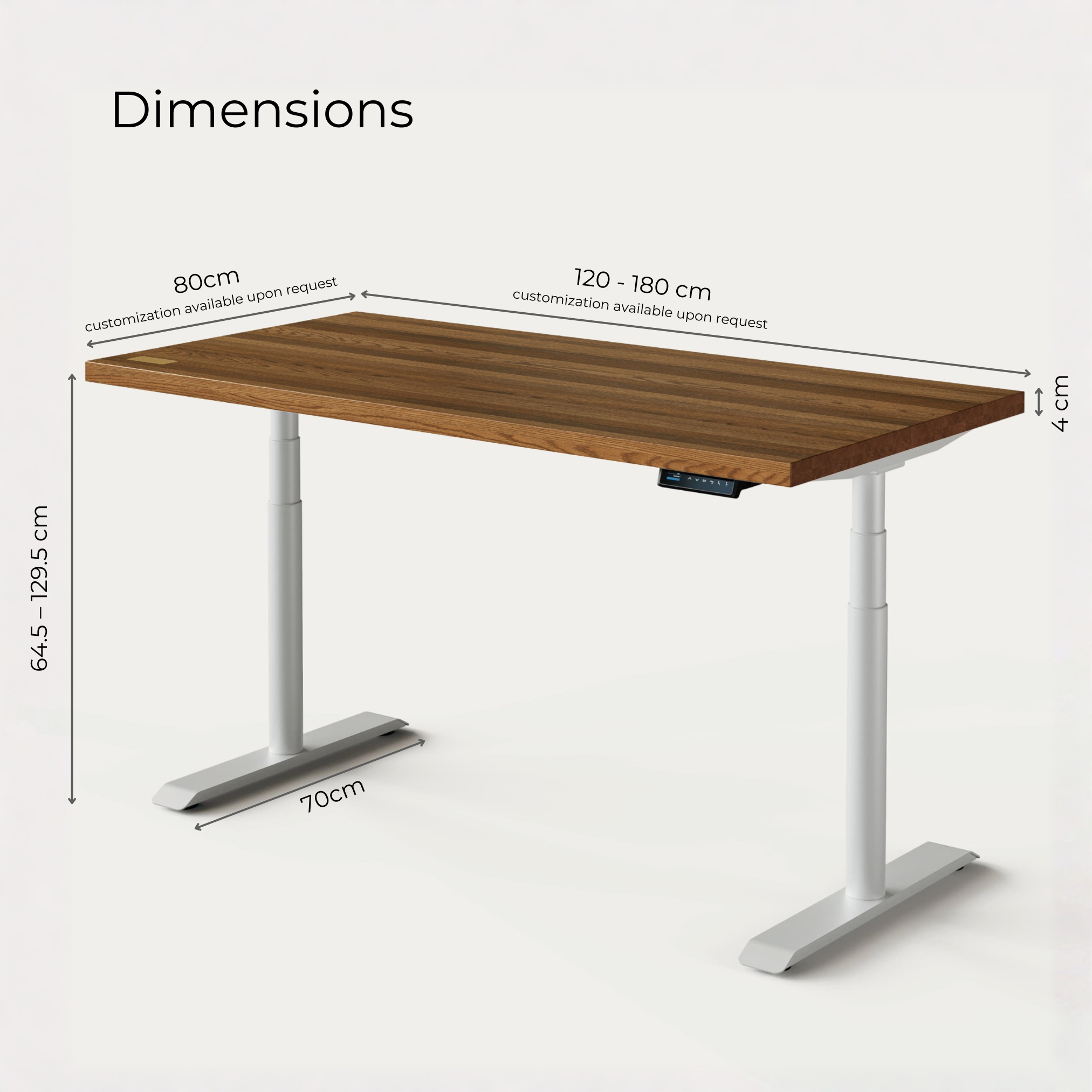 OAKO desk #Solid Wood Combo_Mahogany — White