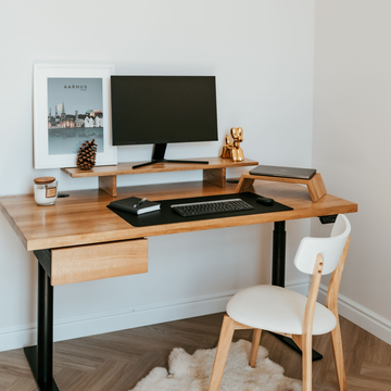 Bureau debout en chêne solide (bureau uniquement)