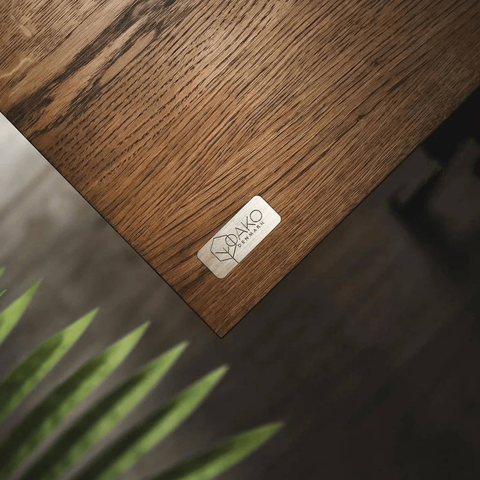 OAKO desk #Solid Wood Combo_Mahogany — Black