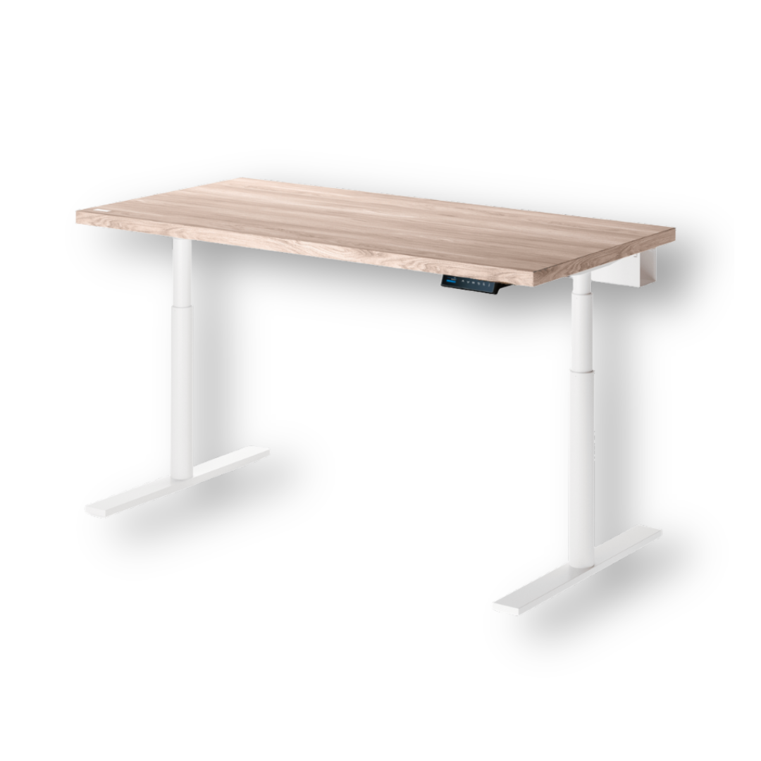 OAKO desk #Solid Wood Combo_White Mist — White