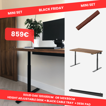 Mini Desk Bundle | Adjustable Desk Bundle | OAKO Denmark