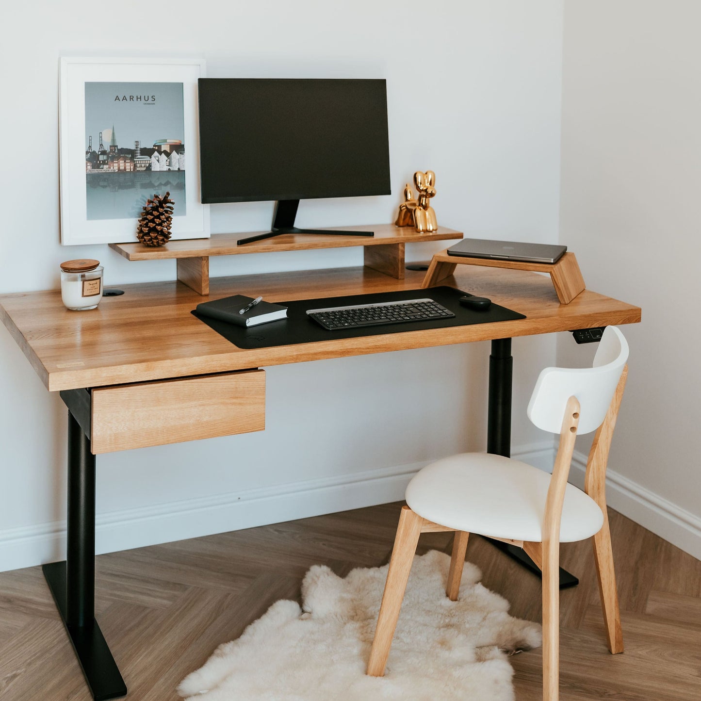 Computer Monitor Stand | Computer Monitor Wood Stand | OAKO Denmark