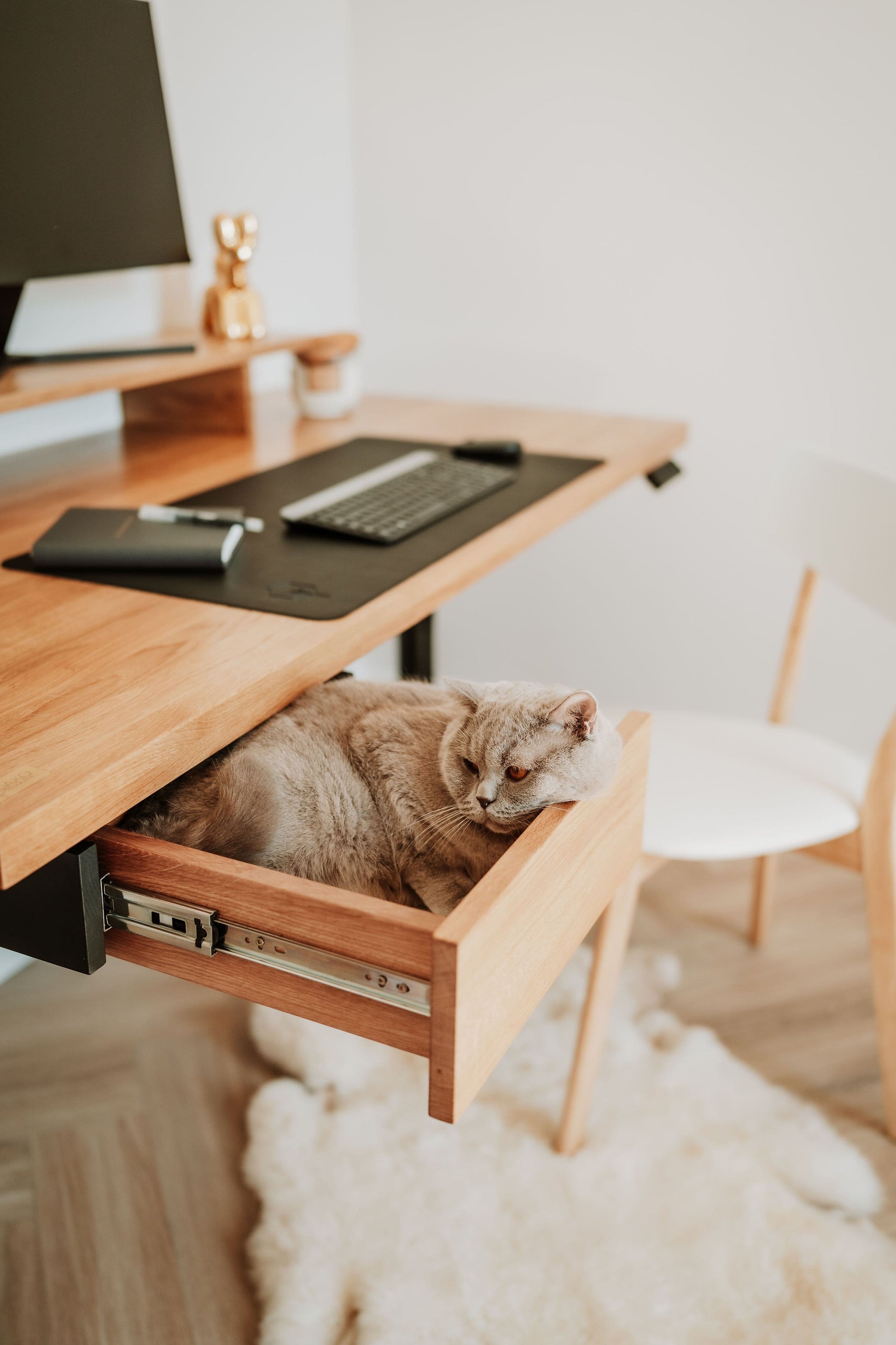 Solid Oak Desk | Wood Desk with Drawers | OAKO Denmark