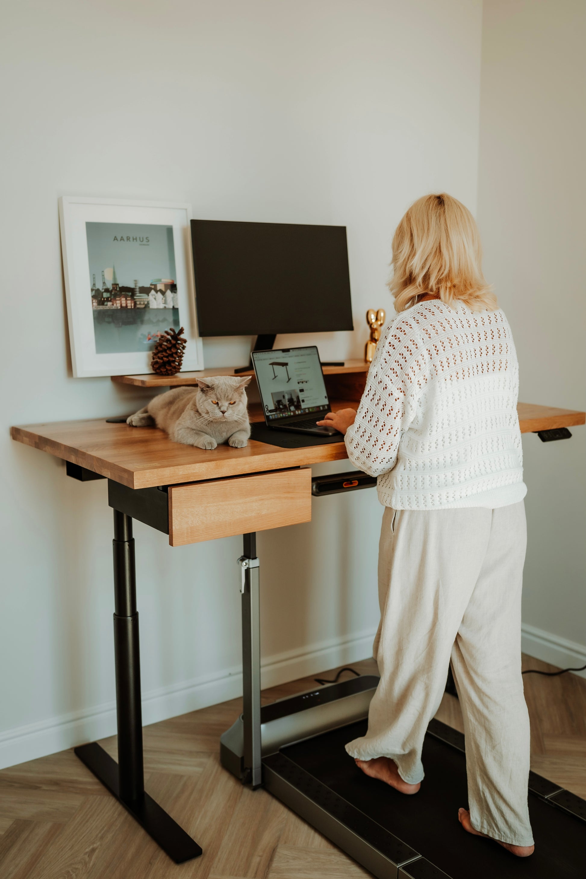 Oak Wood Stand Desk | Buy Stand Desk | OAKO Denmark