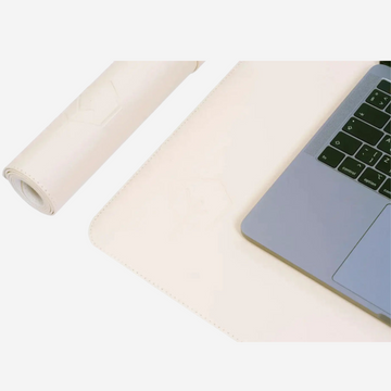 White-Cream OAKO Desk Pad