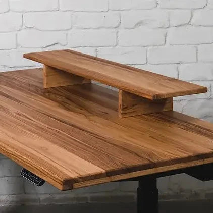 Solid Oak Large Monitor Stand - Golden Crust